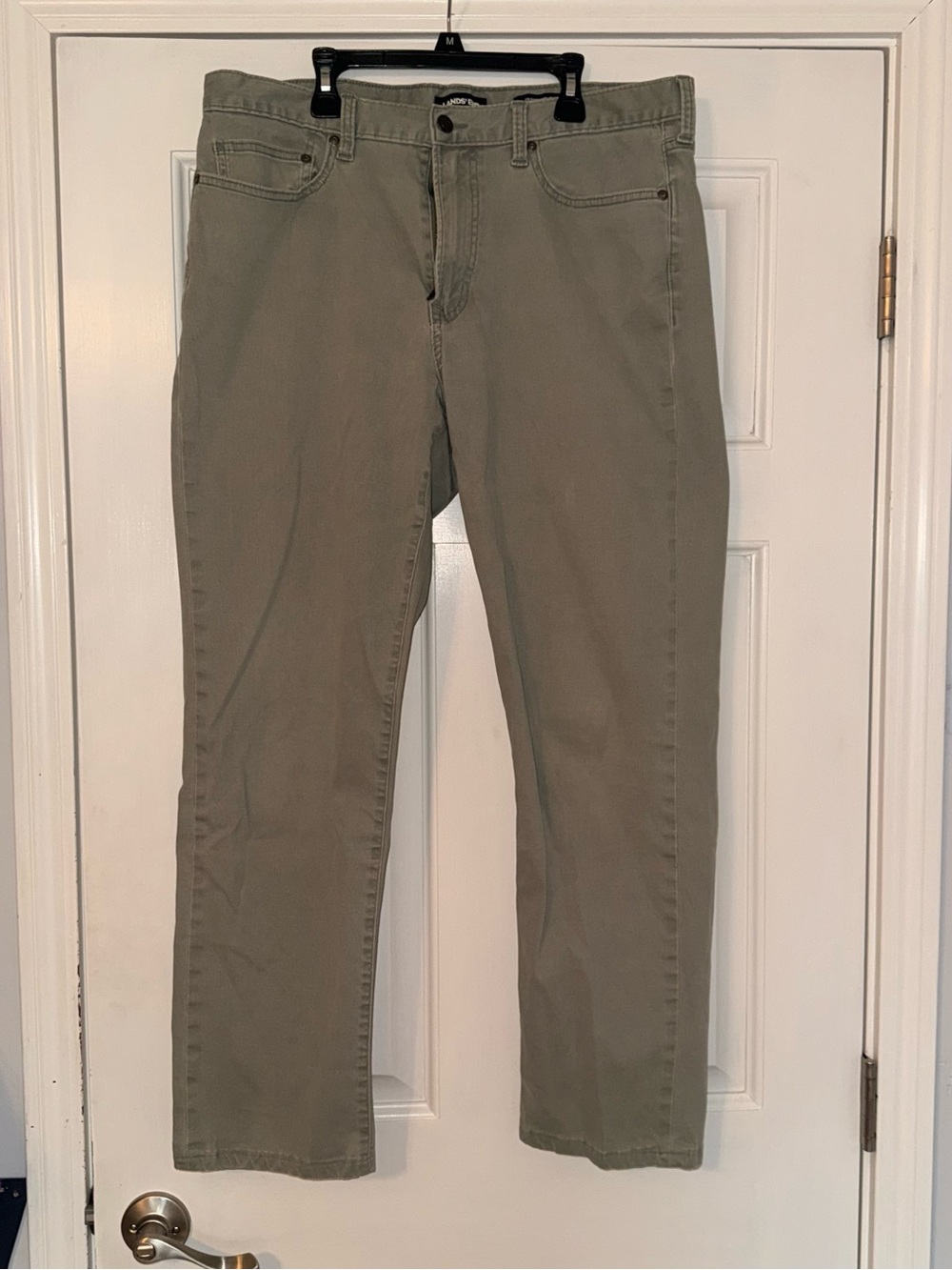 Lands' End Men's Olive Green Straight-Leg Pants